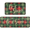thumbnail image 1 of Christmas Kitchen Rug Sets 2 Piece Christmas Plaid Rugs Waterproof Non-Slip Kitchen Mats and Rugs Winter Christmas Doormat Rubber Back Low-Profile Merry Christmas Home Decorations Kitchen Mats, 1 of 1