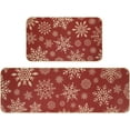thumbnail image 1 of Christmas Kitchen Rug Sets 2 Piece Christmas Snow Waterproof Non-Slip Kitchen Mats and Rugs Winter Christmas Doormat Rubber Back Low-Profile Merry Christmas Home Decorations Kitchen Mats, 1 of 6