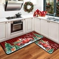 thumbnail image 1 of Christmas Kitchen Rugs and Mats Set of 2, Christmas Decorations for Home, Holiday Kitchen Floor Mat Merry Xmas Decor Non-Slip Backing Washable Runner Rug 17"x47.2"+17"x30", 1 of 6