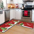 thumbnail image 1 of Christmas Kitchen Rugs and Mats Set of 2, Christmas Snowman Winter New Year Holiday Party Low-Profile Floor Mat Merry Christmas Decorations for Kitchen Home- 16"x47"+16"x24", 1 of 15
