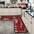 thumbnail image 1 of Christmas Kitchen Rugs and Mats Set of 2, Xmas Decor Non Slip Backing Winter Holiday Kitchen Rug Christmas Decorations for Home Seasonal Low-Profile Kitchen Floor Mat 17"X47"+17"X30", 1 of 6
