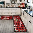 thumbnail image 1 of Christmas Kitchen Rugs and Mats Set of 2, Xmas Decor Non Slip Backing Winter Holiday Kitchen Rug Christmas Decorations for Home Seasonal Low-Profile Kitchen Floor Mat 17"X47"+17"X30", 1 of 6