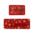 thumbnail image 1 of Christmas Kitchen Rugs, Non-Slip Floor Mats, 2 Pcs Polyester Cushioned Kitchen Rug Set with Non-Skid Backing for Holiday Kitchen Decor, 16x24in and 16x48in Multicolor, 1 of 6