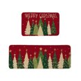 thumbnail image 1 of Christmas Kitchen Rugs Non-Slip Floor Mats Set, Xmas Decor, 2-Piece Cushioning Anti-Fatigue Mat, Waterproof, Easy to Clean, Suitable for Kitchen, Entryway, Dining Room, 1 of 7