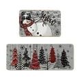 thumbnail image 1 of Christmas Kitchen Rugs Non Slip Mats Set, Holiday Decor, Absorbent Polyester, Cushioned Anti-Fatigue, 16x24in+16x48in, Multi-Use, Machine Washable, 1 of 7