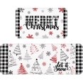 thumbnail image 1 of Christmas Kitchen Rugs Set of 2, Christmas Tree Kitchen Mats for Floor Xmas Snowflake Anti Fatigue Christmas Rug, Washable Floor Mat for Christmas Kitchen Decor, 18'''' x 30''''+18'''' x 48'''', 1 of 6