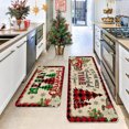 thumbnail image 1 of Christmas Kitchen Rugs Set Of 2 Cushioned Antis Fatigue Kitchen Floor Mat Non Slip Farmhouses Kitchen Mats For Floor Kitchen Rug Set For Christmas Holiday Xmas Decorations, 1 of 4