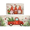 thumbnail image 1 of Christmas Kitchen Rugs Set of 2, Farmhouse Christmas Truck Gnome Kitchen Floor Mat, Non Slip Anti Fatigue Kitchen Mats for Floor, Cushioned Kitchen Rug Set Christmas Winter Holiday Decorations, 1 of 6