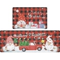 thumbnail image 1 of Christmas Kitchen Rugs Set of 2 Non Slip Cushioned Anti Fatigue Kitchen Floor Mat with Runner Waterproof Red Buffalo Plaid Floor Carpet Farmhouse Kitchen Mats for Holiday Winter Decoration, 1 of 6