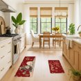 thumbnail image 1 of Christmas Kitchen Rugs Set of 2, Let It Snow Snowman Kitchen Mats Indoor Home Decor 17x29 & 17x47 inch, 1 of 7