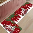thumbnail image 1 of Christmas Kitchen Runner Rug, Tree Truck Cardinal Bird Pine Branch Cone Ball Snowflake Red Non Slip Runner Carpet Door Mats Floor Mat for Laundry Bedside Bathroom Bedroom Set of 2, 1 of 1