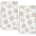 thumbnail image 1 of Christmas Kitchen Towels 18 x 26 Inch Silver Gold Snowflake Dish Towel Xmas Winter Absorbent Hand Drying Tea Towel for Cooking Baking, 2Pcs, 1 of 6