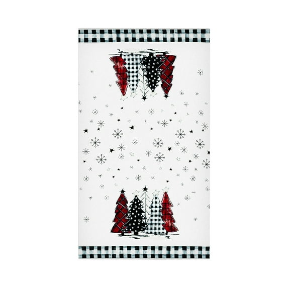 Christmas Kitchen Towels 2 Pack Dish Drying Towels for Holiday Baking Cooking Cleaning Absorbent Fast Drying Polyester Tea Towels with Festive Christmas Tree Print for Kitchen Decor