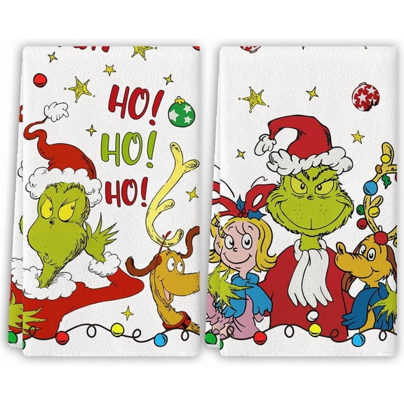 Christmas Kitchen Towels Merry Christmas Dish Towels New Year Winter Xmas Kitchen Decor Green Elf Christmas Decorations for Home Party