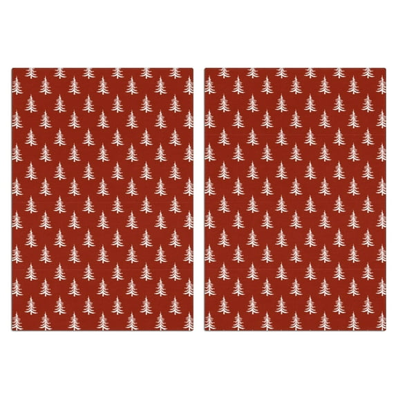Christmas Kitchen Towels Set of 2-Tree & Plaid & Snowflakes Leaf Printed Tea Towels(18x26 inch)-Absorbent Cotton Home Decor for Christmas,Housewarming Gifts.