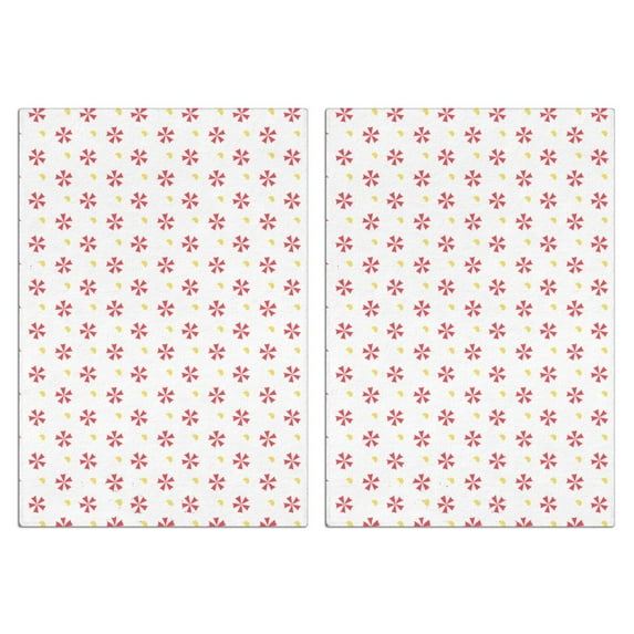 Christmas Kitchen Towels Set of 2-Tree & Plaid & Snowflakes Leaf Printed Tea Towels(18x26 inch)-Absorbent Cotton Home Decor for Christmas,Housewarming Gifts.