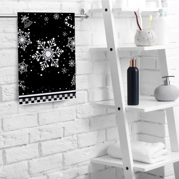 Christmas Kitchen Towels Set Holiday Dish Drying Cloths Absorbent Polyester Tea Towels Festive Kitchen Decor Baking Cooking Towels Clearance