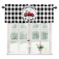 thumbnail image 1 of Christmas Kitchen Valances for Windows 60x18 Inch Kitchen Curtains Valances Rod Pocket Black Plaid Xmas Truck Gnomes Snowflake Bathroom Window Valances for Window Treatment Decor, 1 of 6