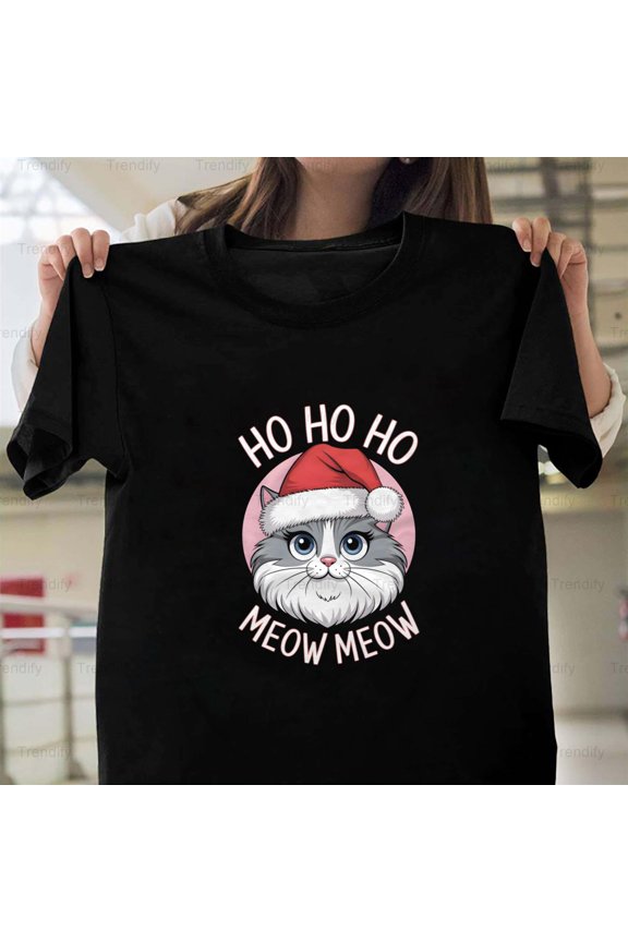 Christmas Kitty A Purrfect Holiday Funny Feline Pun Humor Unisex T-Shirt, up to size 5XL