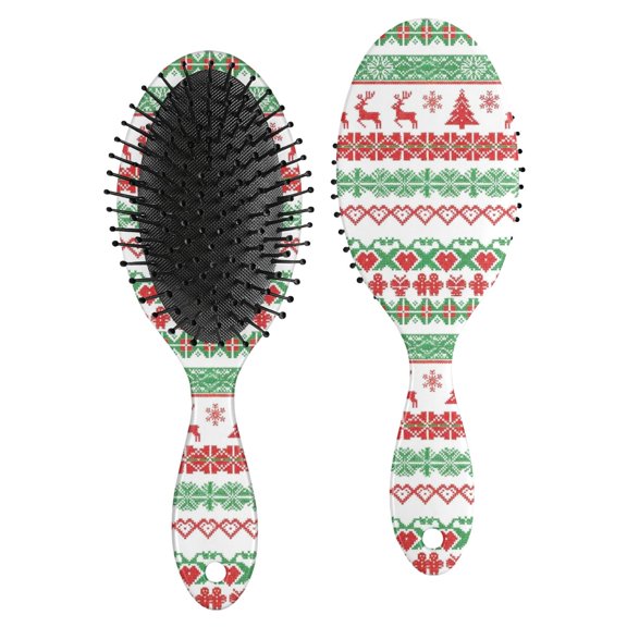 Christmas Knit Gingerbread Reindeer Brush, Detangling Hair Brush,Air Cushion Hair Comb, Air Cushion Design Gifts for Wet Dry Hair Styling