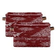 thumbnail image 1 of Christmas Knit Pattern Reindeer Snowflake Tree Square Storage Bins with Handles Collapsible Containing Box 2 Packs, 1 of 9