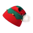 thumbnail image 1 of Christmas Knitted Beanies Hats - Elf Knitted Santa Clause Knitting Beanie Hat with Pompom for Adult Teens Red,One Size, 1 of 4