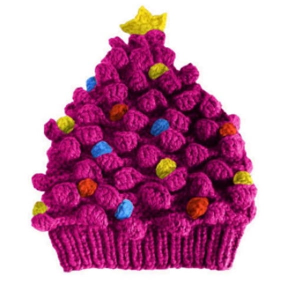Christmas Knitted Crochet Hat Multifunction Party Cap Household Supplies