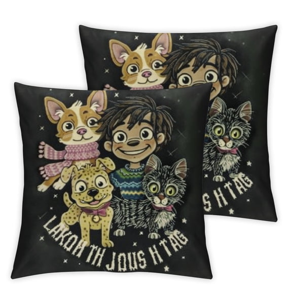 Christmas Knitted Pattern Throw Pillow