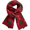 thumbnail image 1 of Christmas Knitted Scarf For Women Christmas Tree Prints Scarves Winter Scarf Warm Thick Neck Shawl Wraps, 1 of 4