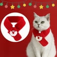 thumbnail image 1 of Christmas Knitted Scarf, Red Green Knit Scarves, Neck Warmer Bandana Xmas Holiday Winter Pet Puppy Dog Cat Costume, 1 of 6