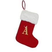 Christmas Knitted Stocking Embroidered Monogram Pattern Christmas Socks Bag