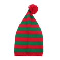 thumbnail image 1 of Christmas Knitted Striped Beanie Hat Adult Winter Holiday Party Decorative Headwear, 1 of 4