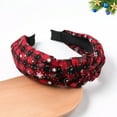thumbnail image 1 of Christmas Knotted Headband Women Holiday Turban Hair Accessories Decoration Wide Barrettes for Festive Celebrations, 1 of 4