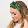thumbnail image 1 of Christmas Knotted Headband for Women Festive Wide Turban Style Hair Accessory Holiday Decoration, 1 of 5