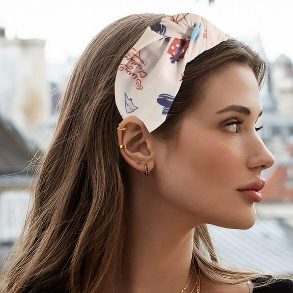 Christmas Knotted Headband for Women Holiday Wide Turban Hair Accessories Festive Hairband Seasonal Decorative Headpiece