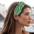 thumbnail image 1 of Christmas Knotted Turban Headband for Women Festive Holiday Wide Hair Band Decorative Hair Accessory, 1 of 5