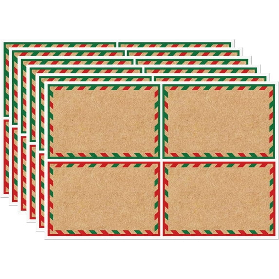 Christmas Kraft Paper Gifts Tags  Happy New Year Holiday Presents Stickers Labels 2x3inch 160Pcs