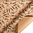 thumbnail image 1 of Christmas Kraft Wrapping Paper Roll, Thick Recyclable Gift Wrap Paper For Holiday Birthday Party Present Packaging,17*118in.F, 1 of 9