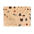 thumbnail image 1 of Christmas Kraft Wrapping Paper – Vintage Multicolor Gift Wrap with Tree, Elk & Bell Print for Holiday Gift Wrapping & Decoration, 1 of 5