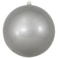 thumbnail image 1 of Christmas By Krebs 12" (300mm) Candy Silver [1 Piece] Solid Commercial Grade Indoor and Outdoor Shatterproof Plastic, UV and Water Resistant Ball Ornament Decorations, 1 of 7