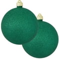thumbnail image 1 of Christmas By Krebs Ornament, Commercial Grade Indoor and Outdoor Shatterproof Plastic, Water Resistant Ball Ornament Decorations (Emerald Green Glitter, 6 inch (150mm)), 1 of 7