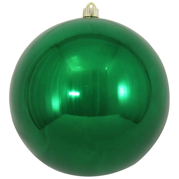 Christmas By Krebs Ornament, Large Commercial Grade Indoor and Outdoor Shatterproof Plastic, UV and Water Resistant Ball Ornament Decorations (Shiny Blarney Green, 10 inch (250mm))