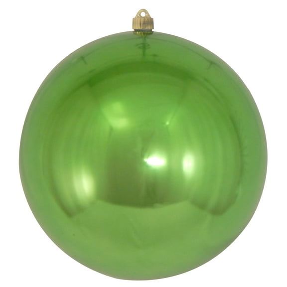 Christmas By Krebs Ornament, Large Commercial Grade Indoor and Outdoor Shatterproof Plastic, UV and Water Resistant Ball Ornament Decorations (Shiny Limeade Green, 12 inch (300mm))
