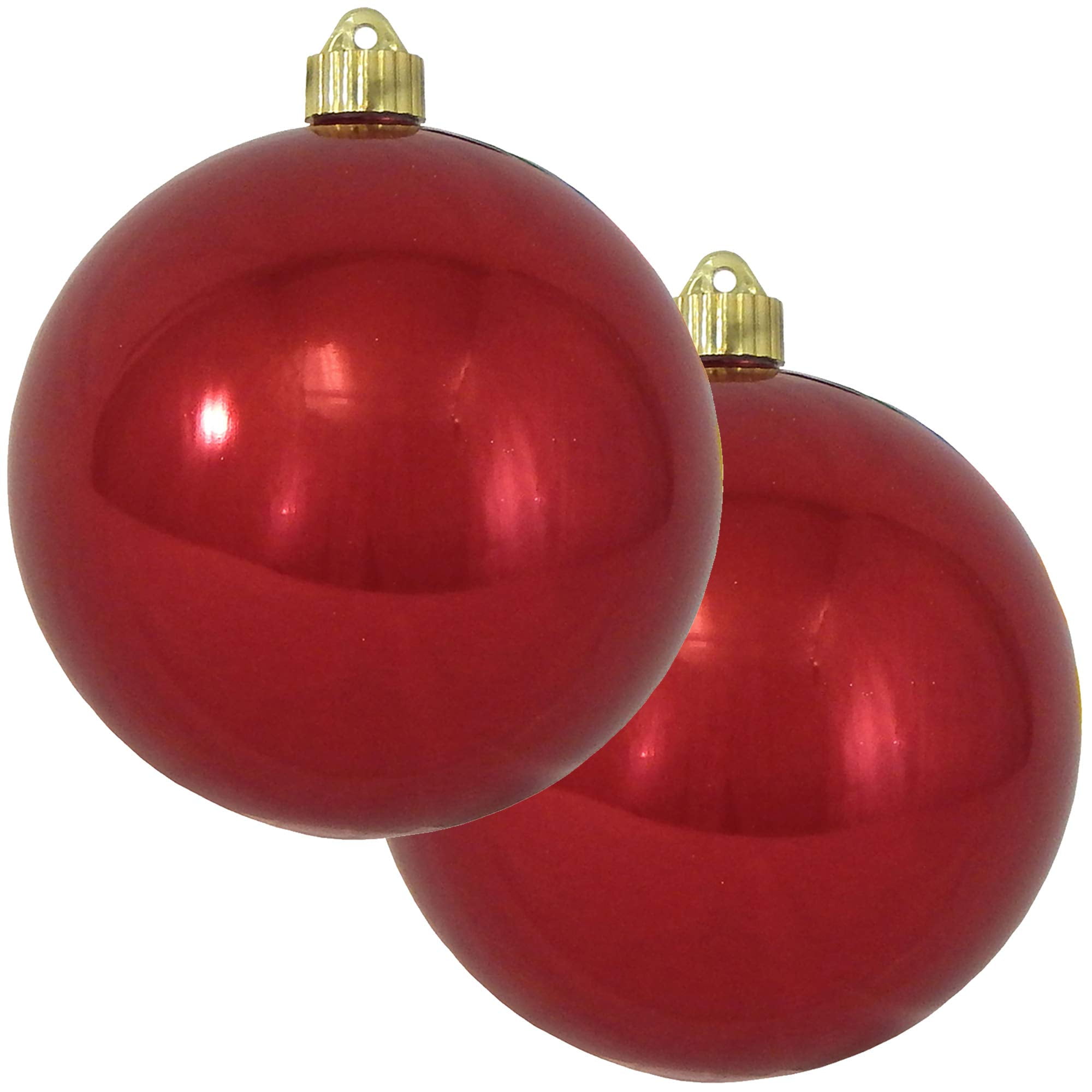6-Inch Shiny Sonic Red Shatterproof Plastic Christmas Ornaments Set