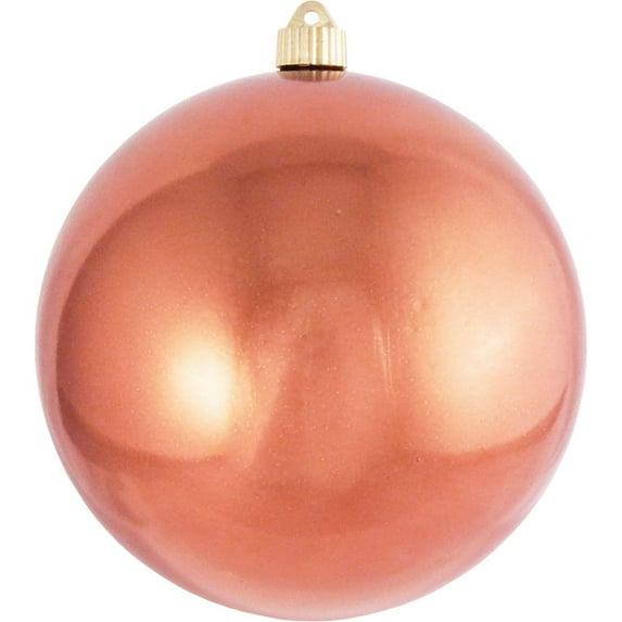 Christmas By Krebs Ornament, Large Commercial Grade Indoor and Outdoor Shatterproof Plastic, UV and Water Resistant Ball Ornament Decorations (Shiny Two Cents Copper, 8 inch (200mm))