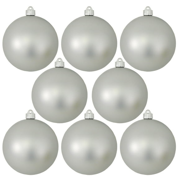 Christmas By Krebs Ornament, Large Commercial Grade Indoor and Outdoor Shatterproof Plastic, UV and Water Resistant Ball Ornament Decorations (Velvet Dove Gray, 3 1/4 inch (80mm))