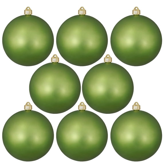 Christmas By Krebs Ornament, Large Commercial Grade Indoor and Outdoor Shatterproof Plastic, UV and Water Resistant Ball Ornament Decorations (Velvet Krypton Green, 3 1/4 inch (80mm))