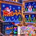 Christmas LED House Net & Smart Outdoor Wall Curtain Light - Walmart.com