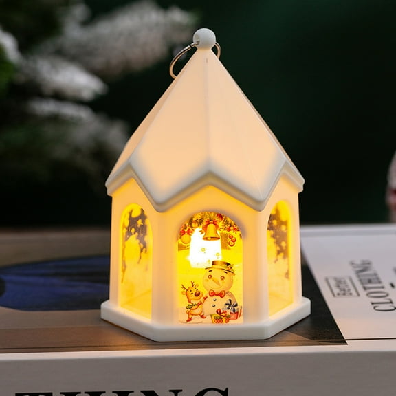 Christmas LED Lantern Mini, Christmas Lanterns Garden Flashing Candle Light, Decorative Hanging Lantern for Indoor Home Tables and Fireplaces Outdoor Patios