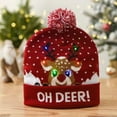 thumbnail image 1 of Christmas LED Light Insulation And Fashionable Cute Knitted Hat,With Innovative Material And Appearance Design, 1 of 5